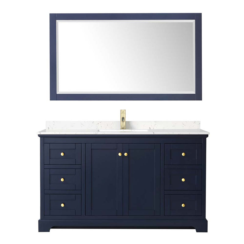 Avery 60 Inch Single Bathroom Vanity in Dark Blue - 9