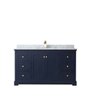 Avery 60 Inch Single Bathroom Vanity in Dark Blue - 22