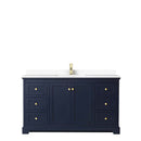 Avery 60 Inch Single Bathroom Vanity in Dark Blue - 28