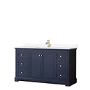Avery 60 Inch Single Bathroom Vanity in Dark Blue - 27