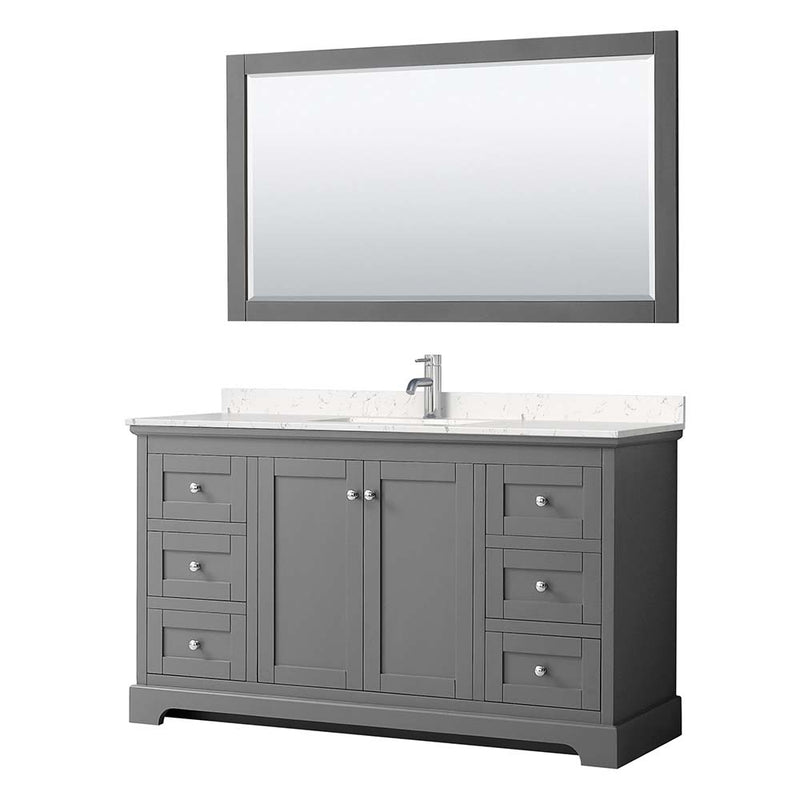 Avery 60 Inch Single Bathroom Vanity in Dark Gray - 8