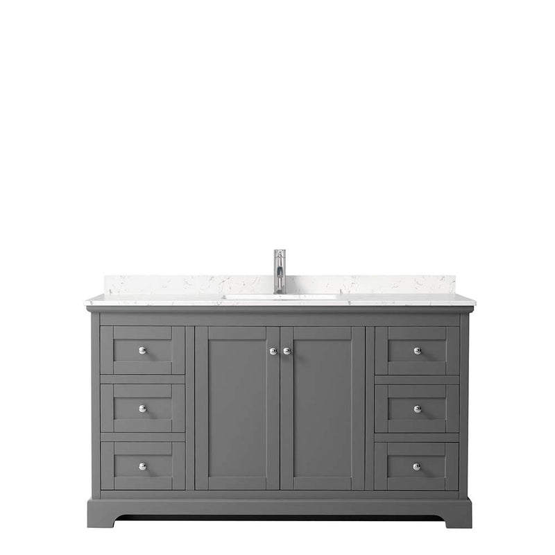 Avery 60 Inch Single Bathroom Vanity in Dark Gray - 5