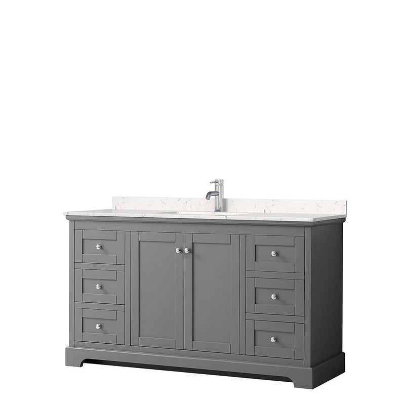 Avery 60 Inch Single Bathroom Vanity in Dark Gray - 4