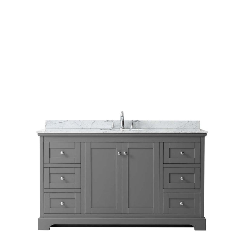 Avery 60 Inch Single Bathroom Vanity in Dark Gray - 15