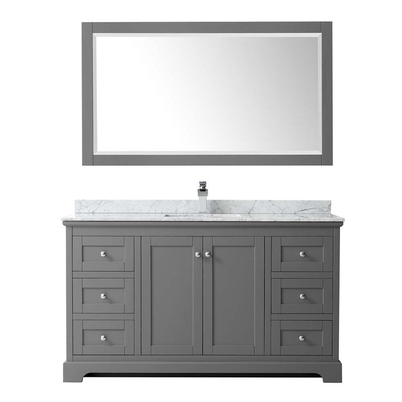 Avery 60 Inch Single Bathroom Vanity in Dark Gray - 25