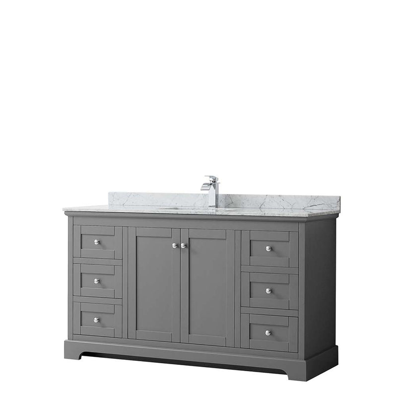 Avery 60 Inch Single Bathroom Vanity in Dark Gray - 20