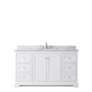 Avery 60 Inch Single Bathroom Vanity in White - Polished Chrome Trim - 15