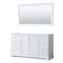 Avery 60 Inch Single Bathroom Vanity in White - Polished Chrome Trim - 2