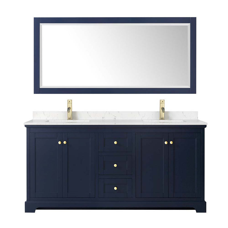 Avery 72 Inch Double Bathroom Vanity in Dark Blue - 18