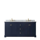 Avery 72 Inch Double Bathroom Vanity in Dark Blue - 24