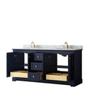 Avery 72 Inch Double Bathroom Vanity in Dark Blue - 23