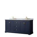 Avery 72 Inch Double Bathroom Vanity in Dark Blue - 22