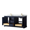 Avery 72 Inch Double Bathroom Vanity in Dark Blue - 30