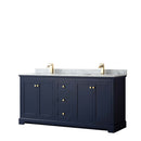 Avery 72 Inch Double Bathroom Vanity in Dark Blue - 29