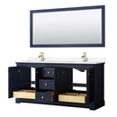 Avery 72 Inch Double Bathroom Vanity in Dark Blue - 42