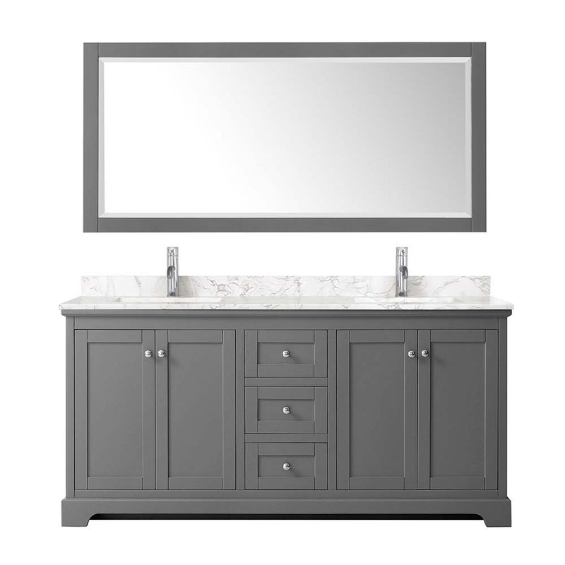 Avery 72 Inch Double Bathroom Vanity in Dark Gray - 9