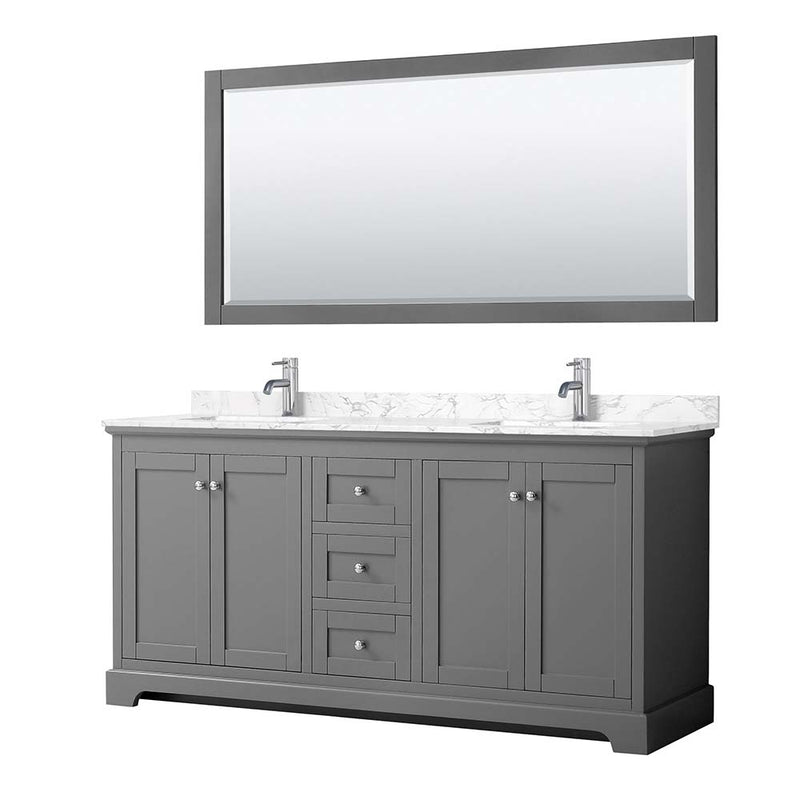 Avery 72 Inch Double Bathroom Vanity in Dark Gray - 8