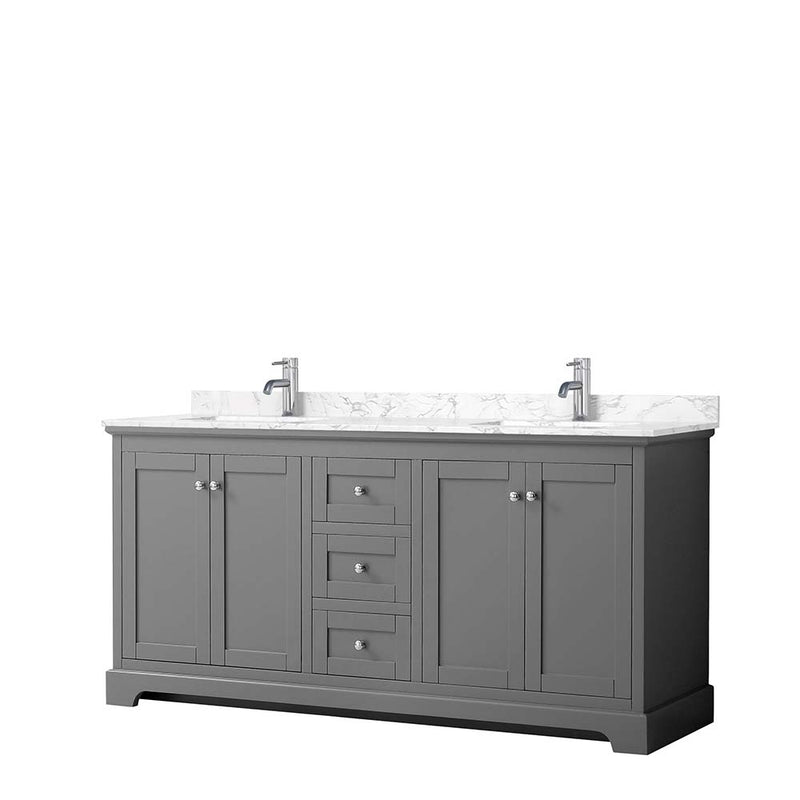 Avery 72 Inch Double Bathroom Vanity in Dark Gray - 4