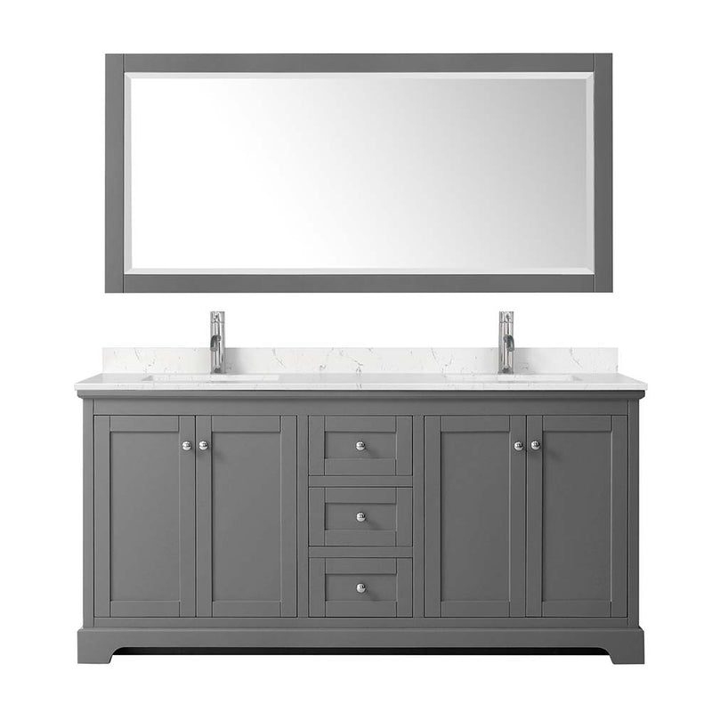 Avery 72 Inch Double Bathroom Vanity in Dark Gray - 18