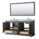 Avery 72 Inch Double Bathroom Vanity in Dark Gray - 26