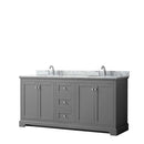 Avery 72 Inch Double Bathroom Vanity in Dark Gray - 22