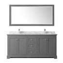 Avery 72 Inch Double Bathroom Vanity in Dark Gray - 34
