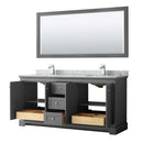 Avery 72 Inch Double Bathroom Vanity in Dark Gray - 33