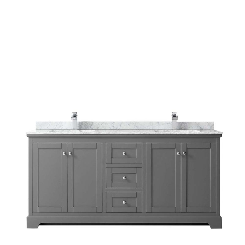 Avery 72 Inch Double Bathroom Vanity in Dark Gray - 31