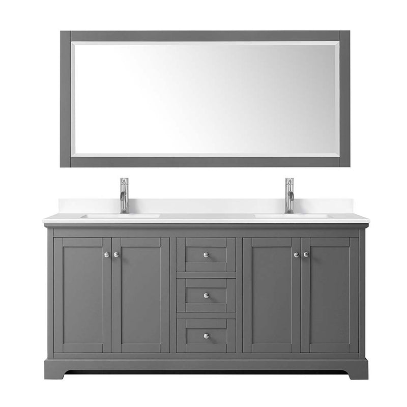 Avery 72 Inch Double Bathroom Vanity in Dark Gray - 41