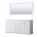 Avery 72 Inch Double Bathroom Vanity in White - Polished Chrome Trim - 2