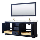 Avery 80 Inch Double Bathroom Vanity in Dark Blue - 10