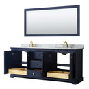 Avery 80 Inch Double Bathroom Vanity in Dark Blue - 26