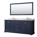 Avery 80 Inch Double Bathroom Vanity in Dark Blue - 25