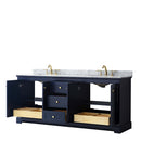 Avery 80 Inch Double Bathroom Vanity in Dark Blue - 23