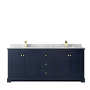 Avery 80 Inch Double Bathroom Vanity in Dark Blue - 31