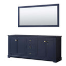 Avery 80 Inch Double Bathroom Vanity in Dark Blue - 2