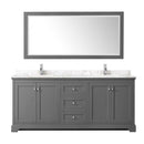 Avery 80 Inch Double Bathroom Vanity in Dark Gray - 9