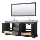 Avery 80 Inch Double Bathroom Vanity in Dark Gray - 26