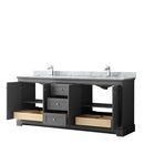 Avery 80 Inch Double Bathroom Vanity in Dark Gray - 30