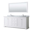 Avery 80 Inch Double Bathroom Vanity in White - Polished Chrome Trim - 25