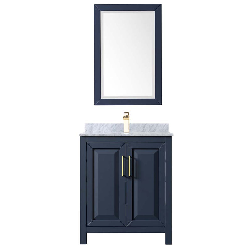 Daria 30 Inch Single Bathroom Vanity in Dark Blue - 28