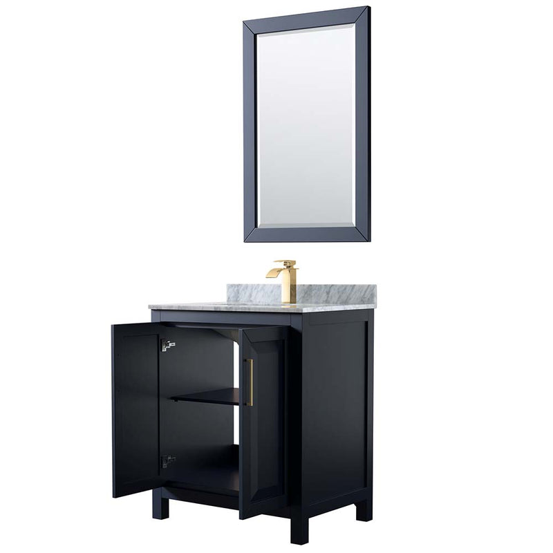 Daria 30 Inch Single Bathroom Vanity in Dark Blue - 27