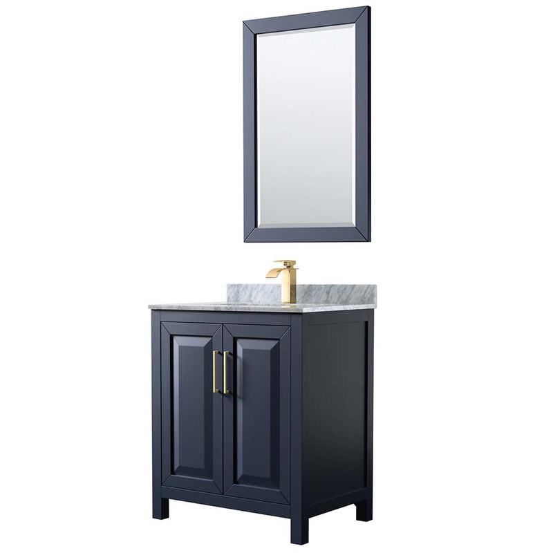 Daria 30 Inch Single Bathroom Vanity in Dark Blue - 26