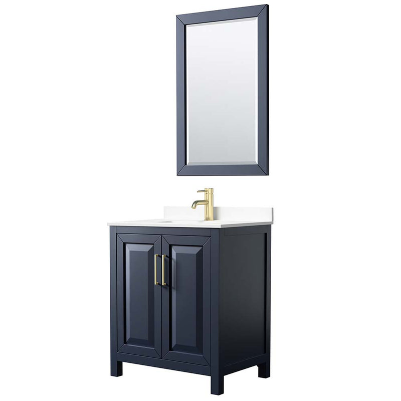 Daria 30 Inch Single Bathroom Vanity in Dark Blue - 41