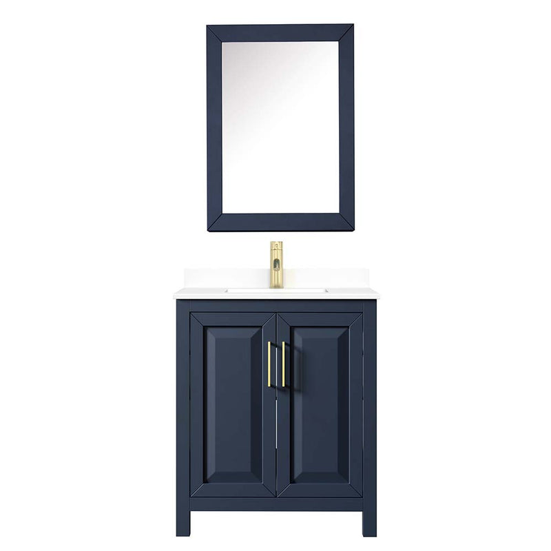 Daria 30 Inch Single Bathroom Vanity in Dark Blue - 48