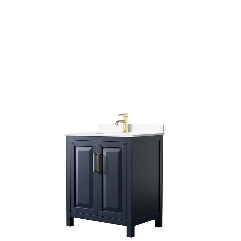 Daria 30 Inch Single Bathroom Vanity in Dark Blue - 37