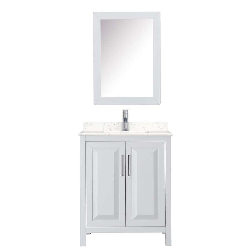 Daria 30 Inch Single Bathroom Vanity in White - Polished Chrome Trim - 19