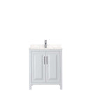 Daria 30 Inch Single Bathroom Vanity in White - Polished Chrome Trim - 10