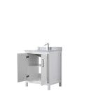 Daria 30 Inch Single Bathroom Vanity in White - Polished Chrome Trim - 24