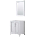 Daria 30 Inch Single Bathroom Vanity in White - Polished Chrome Trim - 2